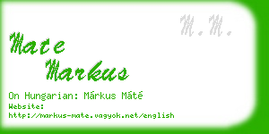 mate markus business card