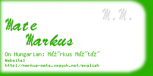 mate markus business card